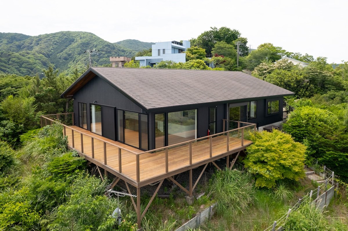 上空から見下ろした別荘全景